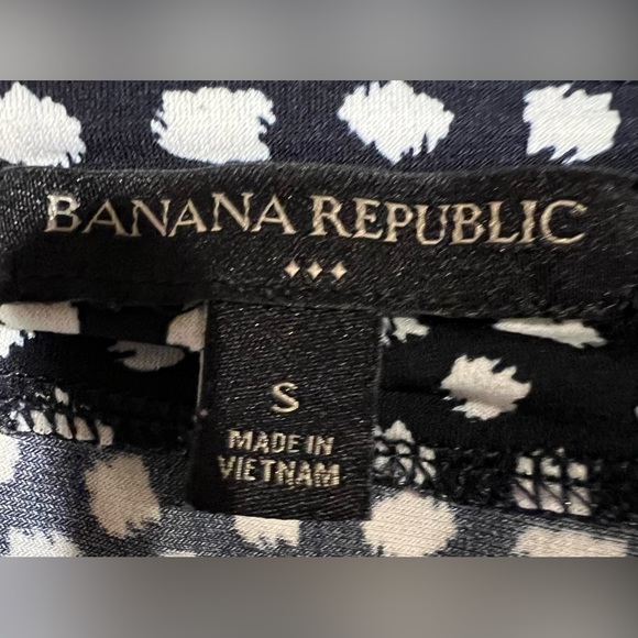 Banana Republic Women’s Long Sleeve Wrap Dress in Navy & White Dots Size Small - Picture 5 of 6